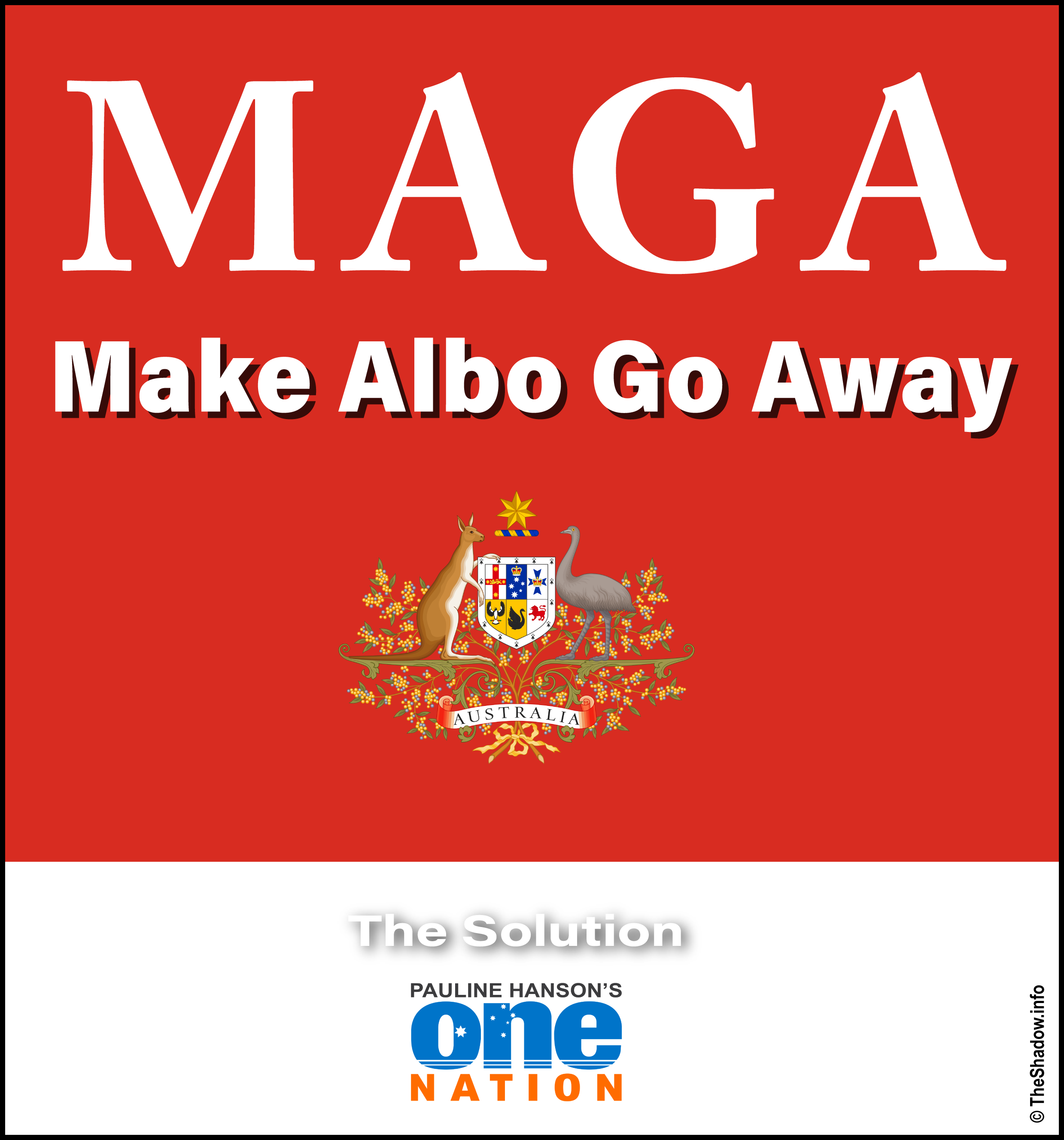 MAGA AUS shadow info memes
